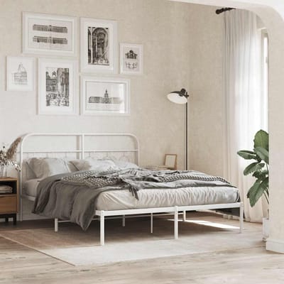 vidaXL Vervangend hoofdbord 140 cm metaal wit
