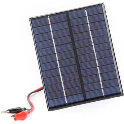 Panneau solaire 2 W 12 V en silicium polycristallin, chargeur portable d'extérieur avec clip gray