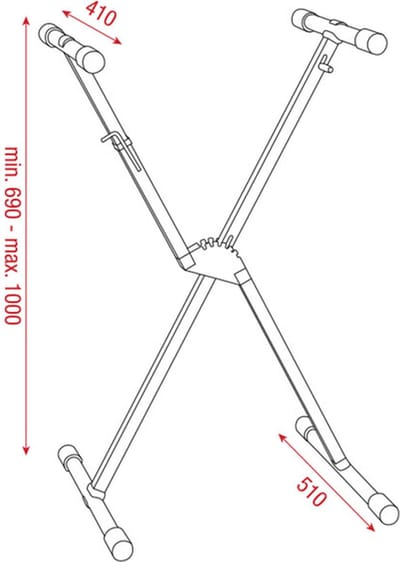 DAP-Audio D8363 Keyboard Standaard Enkel Frame
