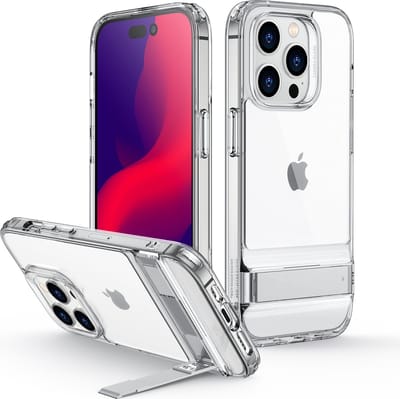 ESR Air Shield Boost - Telefoonhoesje geschikt voor Apple iPhone 14 Pro Max Shockproof Hardcase Hoesje + Standaard - Transparant