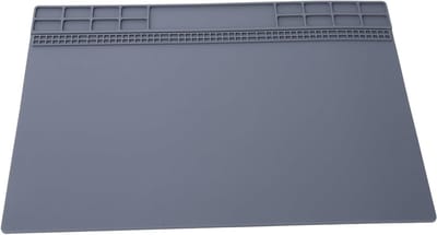 Non-slip Rubber Mat voor Horlogemakers - Ondersteuning voor Horloge Reparatie, Werkplaats Accessoire en Antislip Kussen in Grijs, 36 x 25 cm