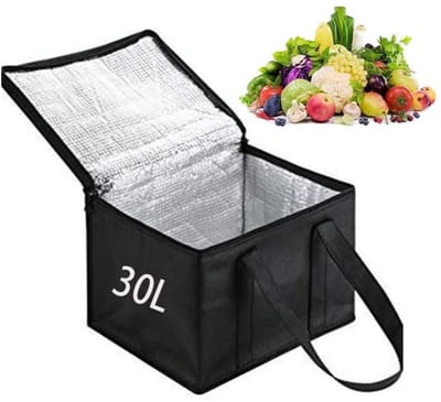 Allecto - Cooler Bag 30L - Thermische Lunchtas voor Picknick en Camping - Ruime en Praktische Tas - Ideaal voor Buitenshuis - Kleur: Zwart