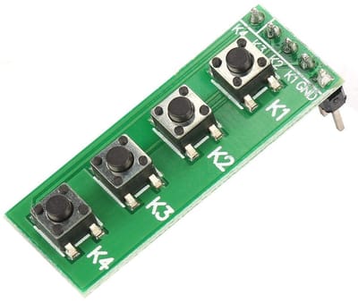 Dailygoods - Cosensi - Dailygoods - Universele Modulaire Schakelaar - 4 Knops Moduul - Duurzaam Ontwerp - Elektronische Component - Geschikt voor DIY - 5 Stuks