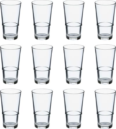 Mammoet - Budgetline - Bierglas - Amsterdammertje - 12 stuks - 34 cl - Transparant glas - Stapelbaar