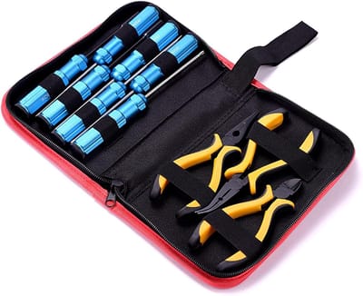 Modelbouw Gereedschap Set - Precisie Handgereedschap - Model Reparatie - Ergonomisch Ontwerp - 10 Delig - Blauw