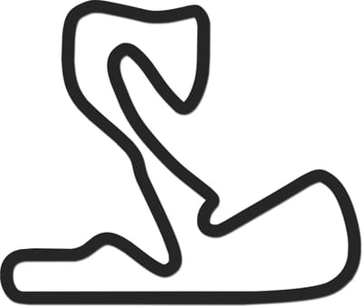Hout-Kado - F1 Circuit Zandvoort - Medium - Zwart - Geometrische dieren en vormen - Hout - Lasergesneden
