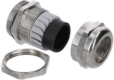 stuk Kalitec EMC kabelwartel M32, messing, klembereik 11,0-21,0 mm | M32 borgmoer, geribbeld, messing | gas- en waterdichte kabeldoorvoer