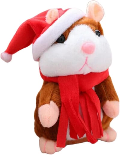 Pratende Hamster Knuffel - Herhalende Hamster Speelgoed - Kinderen Leren Praten - Herhaalt Wat Je Zegt - 15 cm