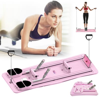 Unyqoos® Opvouwbaar Pilates Reformerboard met Verstelbare Handgreep en LED-teller