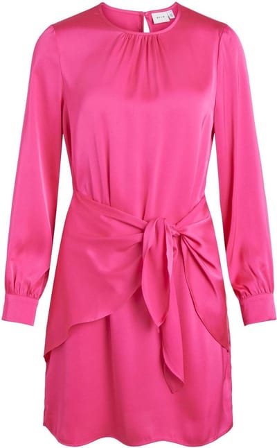 Vila Jurk Viannes O-neck L/s Short Dress/dc 14083842 Pink Yarrow Dames Maat - 44