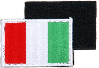 Embleem stof vlag Italië met klittenband #1036
