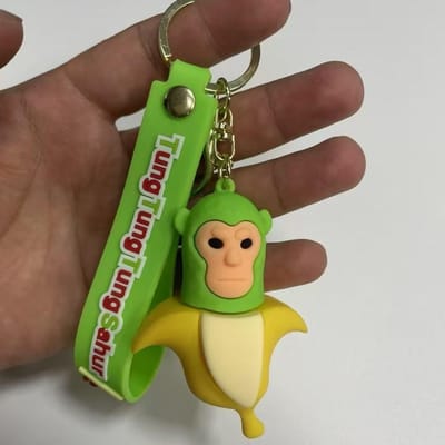 Nieuwe Italiaanse Brainrot Dieren Sleutelhangers voor Accessoires Grappige Sigma Skibidi Rizz Kat Gekke Meme Sleutelhangers Fans Vrienden Cadeaus green