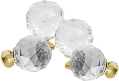 Domino® Meubelknop CRYSTAL PALACE C30mm M1 – WIT - 4 stuk - Hoge Kwaliteit Kastknop Deurknop - Deurknoppen voor kasten - Deurknopjes Meubelknoppen - Keukenkast Grepen - Ladeknop - Ladegreep - Kastgrepen