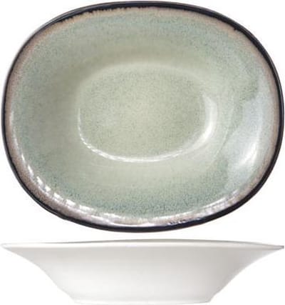 Cosy & Trendy Fez Green Diep Bord - Ovaal - 17.5 cm x 21.5 cm