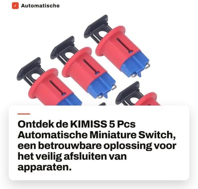 Dailygoods - Automatische Miniature Switch - 5 Stuks - Duurzaam en Betrouwbaar - Compact Formaat - Voor ND Apparaten - Eenvoudige Installatie - Geschi...