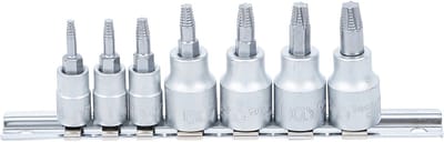 BGS Schroeven uitdraaiset - 1/4 / 3/8 - voor defect Torx - T10 - T40 - 7 delig