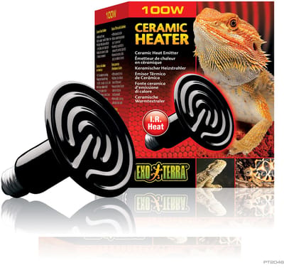 Aquariumverwarmingselement - Reptielen - Ex Keramische Warmtestraler 100w - 8,5x8,5x14cm - 1st