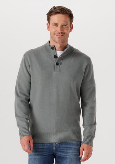 STEFANO LAURAN Half Zip L Truien & Vesten Heren - Sweater - Hoodie - Vest- Groen - Maat S