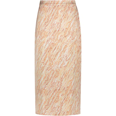 Another Label Juml Skirt Structured Sand Maat: S | Midi Rokken Outlet | Dames | Beige