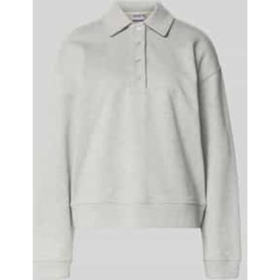 Relaxed fit sweatshirt met polokraag