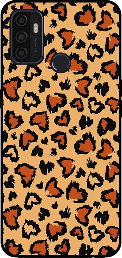 Smartphonica Telefoonhoesje voor OPPO A32 / A53 / A53s met tijgerprint - backcover met panterprint - Bruin geschikt voor Oppo A32;Oppo A53;Oppo A53s