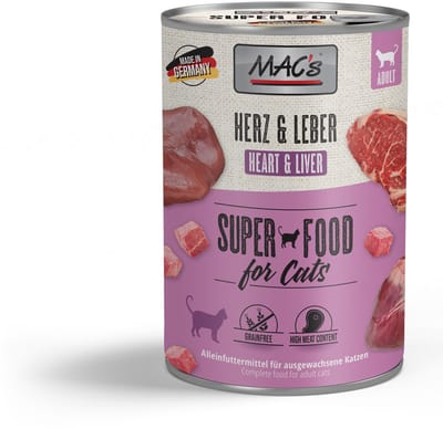 MAC’s Kattenvoer Natvoer Blik - 98,8% Hart & Lever - 6 x 400g