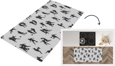 Keukenloper - Loper keuken - Sport - Voetbal - Patronen - 120x60 cm - Keukenloper vinyl