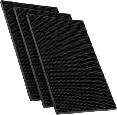 Dailygoods- Barmat 3 Stuks 45 x 30 cm - Siliconen Afdruipmat - Rubber Barmat - Keuken/Bar - Hoogwaardig Materiaal - Gebruiksvriendelijke Reiniging