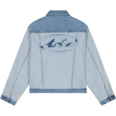 Jas Jeans Man Denim Binnen/uit Jas Denim Bleach