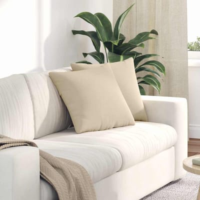 vidaXL - Zitkussens - 2 - st - Stof - Crème - 45 - x - 45 - cm