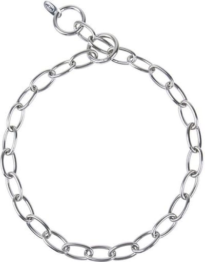 Correctieketting korte ovale schakel - RVS - 3mm x 65cm