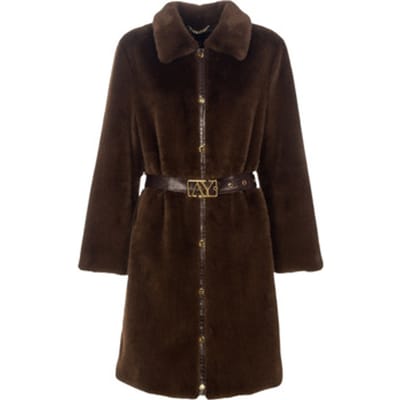 Mantel Ayfee GIACCA LUNGA FAKE FUR CAM25226