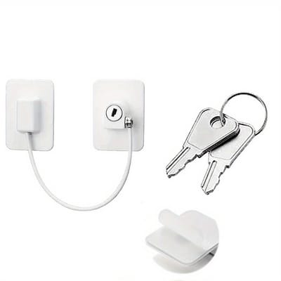 Livé® Wit Raam beveiligingsslot – 2 Stuks met Kabel en Sleutel