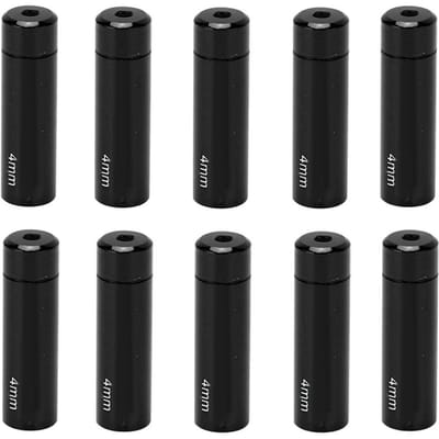 10 stuks Fiets Schakelkabel Eindkappen Aluminiumlegering 4mm Schakelkabel Eindkappen voor Race Mountain black