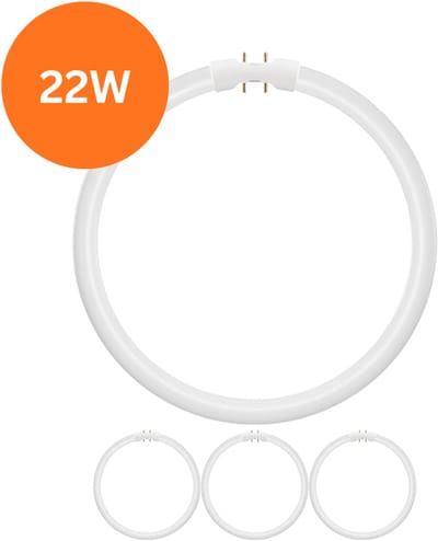 4x TL5 Ronde TL-buizen 22W – 830 Warm Wit – 2GX13 (4-pins) - Ø 23cm