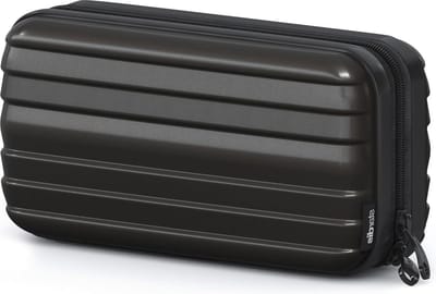 SnelShoppen - Hard Shell Cosmetic Bag Toiletry Bag in Koffer Vorm, Waterproof Mini Reistas voor Vrouwen, Mannen en Kinderen, Diep Zwart, Ideaal voor V