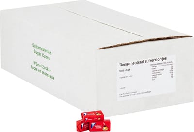 Suikerklontjes | Tiense neutraal suiker klontjes |  1000 x 5g | Voordeeldoos | Sucre en Morceaux |