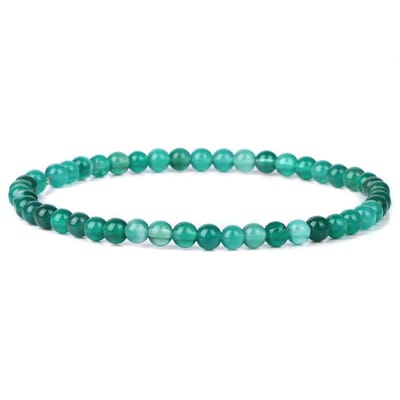 Bixorp Gems Groene Portland Agaat Edelstenen Armband 4mm - Edelsteen Kralenarmband - Spiritueel Cadeau - 18cm