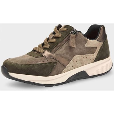 Sneakers met mesh voering - kaki / beige - Gr. 3,5 van Goldner Fashion