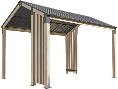 Sojag Lito 1012 - Paviljoen van aluminium - 3x3,7 m - Houtlook