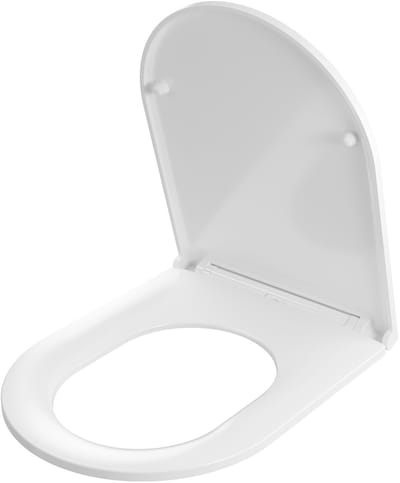 KUTAS WC Bril D-vorm - Antibacterieel Wit Duroplast - Toiletbril Softclose - Toiletbril met deksel - Easy Clean functie - Toiletzitting - Slijtvast en drukbestendig - Wit