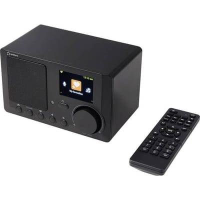 Renkforce RF-IR-MONO2 Internetradio Internet Bluetooth, Internetradio, DLNA Incl. afstandsbediening, Geschikt voor DLNA, Wekfunctie Black