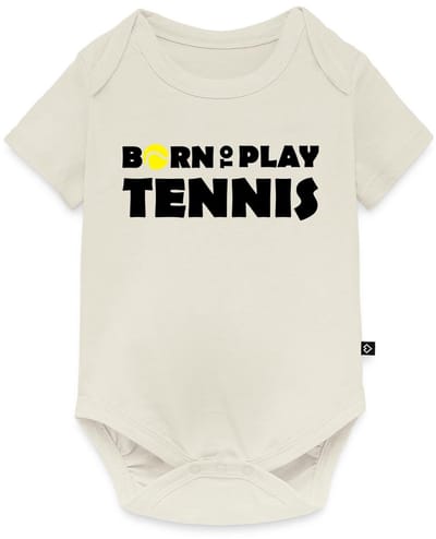Born To Play Tennis Baby Rompertje Met Korte Mouwen