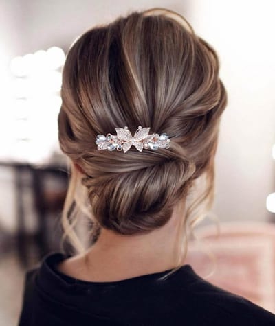 Gouden Bruiloft Haarspelden met Kristal en Strass Vlinder Haarclip Vintage Bruids Haaraccessoire