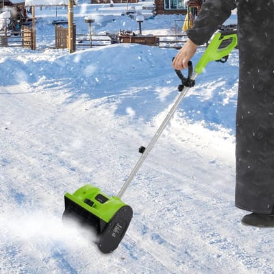 DIMICO - Sneeuwmachine- Sneeuwschuiver - Blazer voor Sneeuw - Sneeuwruimer - Sneeuwveger - Winter Gereedschap - Groen - 1200W