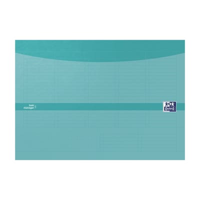 Oxford Task Manager weekplanner A4 60 vel aqua notitieboek voor taken