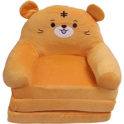 Kinderen Opvouwbare Sofa Pluche Stof Spons Cartoon Patroon Peuter Uitklapbank voor Rust Lezen