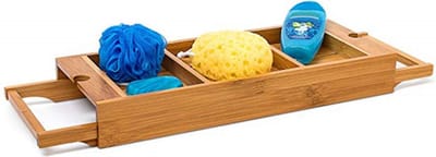 Universeel Badrek verstelbaar van 53 -> 90 Cm - Bamboe - Houten - Badplank voor op bad