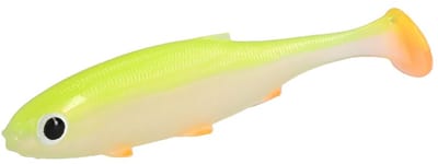 Mikado Real Fish Roach 15cm Lime Back – 2 stuks – Softbait Shad Kunstaas voor Snoek & Roofvis