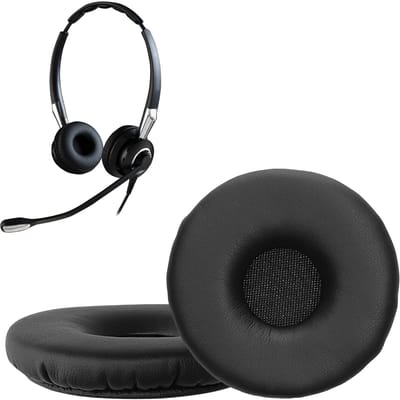 kwmobile 2x oorkussens geschikt voor Jabra Biz 2400 II - Earpads voor koptelefoon in zwart